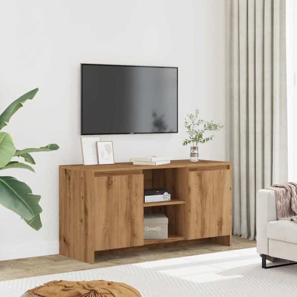 vidaXL TV-benk artisan eik 102x37,5x52,5 cm konstruert tre