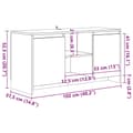Miniatyrbilde 11 av 11: vidaXL TV-benk artisan eik 102x37,5x52,5 cm konstruert tre