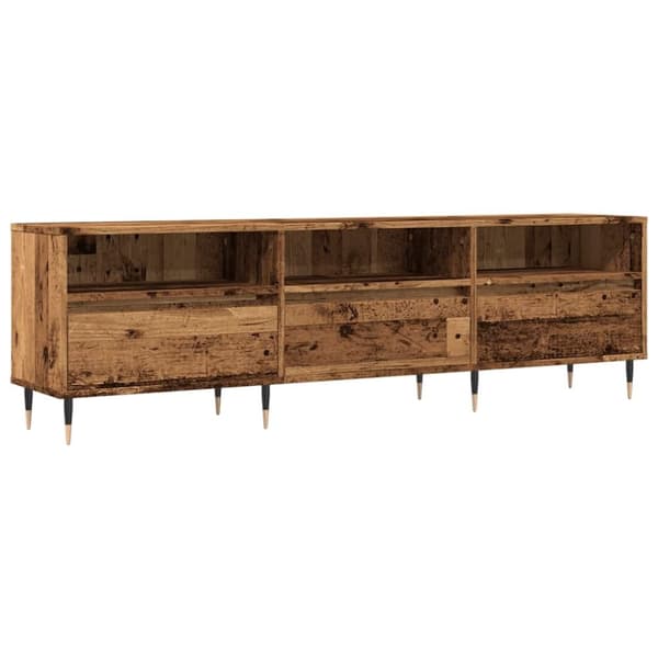 vidaXL tv-bord 150x30x44,5 cm konstrueret træ antikt trælook