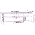 Miniatyrbillede 11 af 11: vidaXL tv-bord 150x30x44,5 cm konstrueret træ antikt trælook