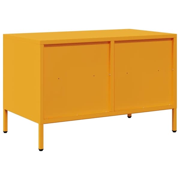 vidaXL TV-taso sinapinkeltainen 68x39x43,5 cm kylmävalssattu teräs