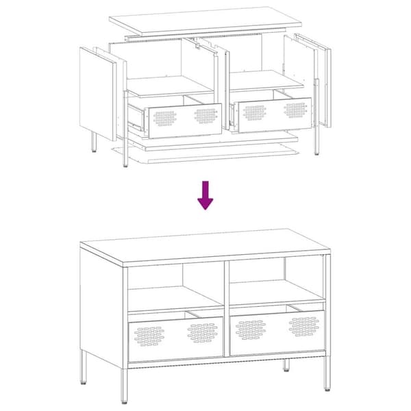 vidaXL TV-taso sinapinkeltainen 68x39x43,5 cm kylmävalssattu teräs