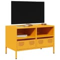 Pikkukuva 2 / 11: vidaXL TV-taso sinapinkeltainen 68x39x43,5 cm kylmävalssattu teräs