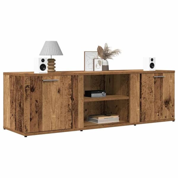 vidaXL TV-bänk åldrat trä 120x34x37 cm konstruerat trä
