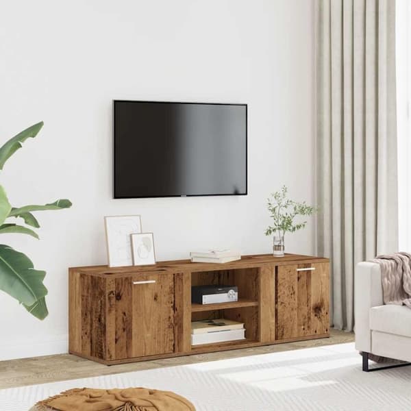 vidaXL TV-bänk åldrat trä 120x34x37 cm konstruerat trä