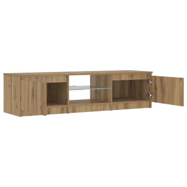 vidaXL TV-benk med LED-lys artisan eik 140x40x35,5 cm konstruert tre