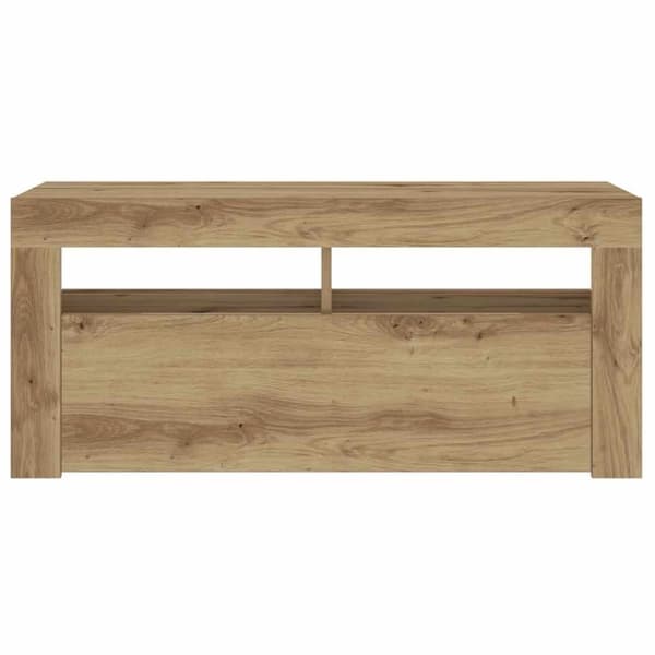 vidaXL TV-bänk med LED-lampor artisan ek 90x35x40 cm konstruerat trä