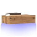 Miniatyrbilde 2 av 11: vidaXL TV-benker med LED-lys 2 stk artisan eik 60x35x15,5 cm