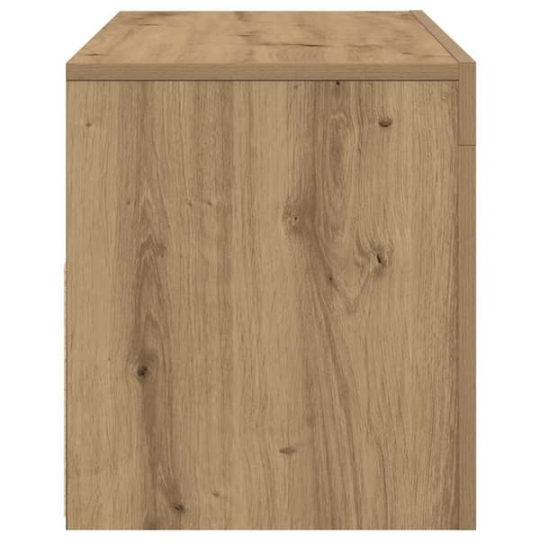 vidaXL tv-bord med LED-lys 90x35x40 cm konstrueret træ kunsteg