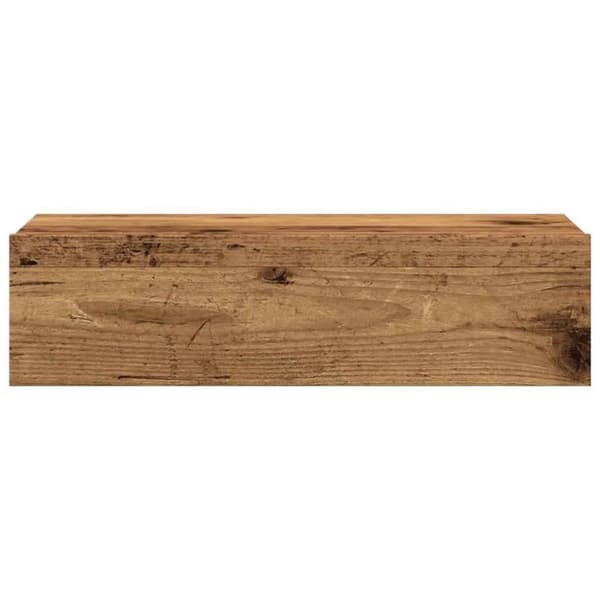 vidaXL tv-bord med LED-lys 60x35x15,5 cm antikt træ