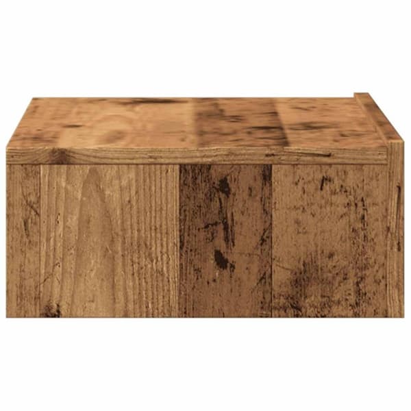 vidaXL tv-bord med LED-lys 60x35x15,5 cm antikt træ