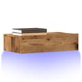 Miniatyrbillede 2 af 11: vidaXL tv-bord med LED-lys 60x35x15,5 cm antikt træ