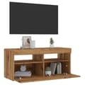 Pikkukuva 2 / 11: vidaXL TV-kaappi LED-valoilla käsityöläinen tammi 90x35x40 cm
