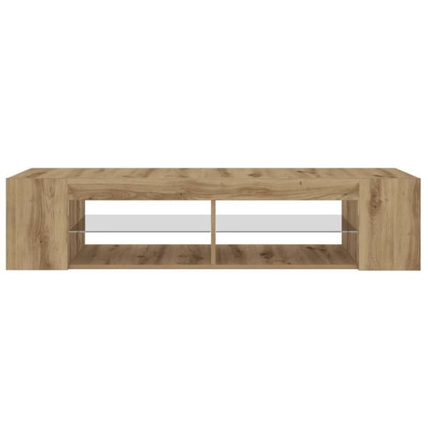 vidaXL TV-benk med LED-lys artisan eik 135x39x30 cm konstruert tre