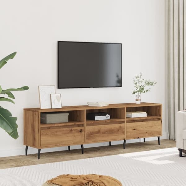 vidaXL Tv-bänk artisan ek 150x30x44,5 cm konstruerat trä