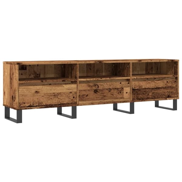 vidaXL tv-bord 150x30x44,5 cm konstrueret træ antikt trælook