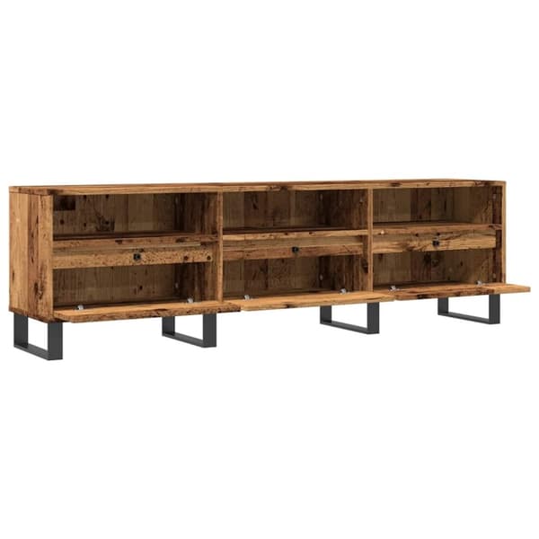 vidaXL tv-bord 150x30x44,5 cm konstrueret træ antikt trælook