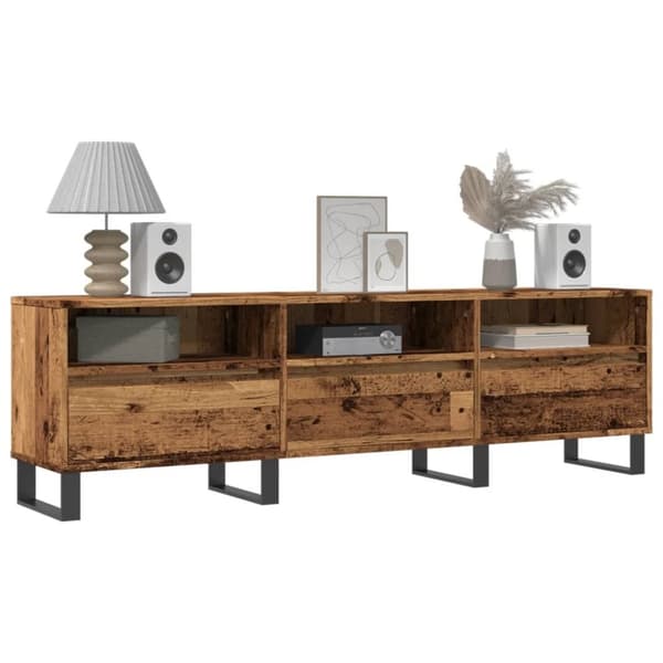 vidaXL tv-bord 150x30x44,5 cm konstrueret træ antikt trælook
