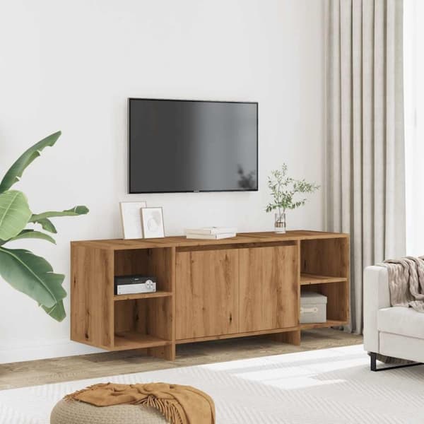 vidaXL TV-benk artisan eik 130x35x50 cm konstruert tre