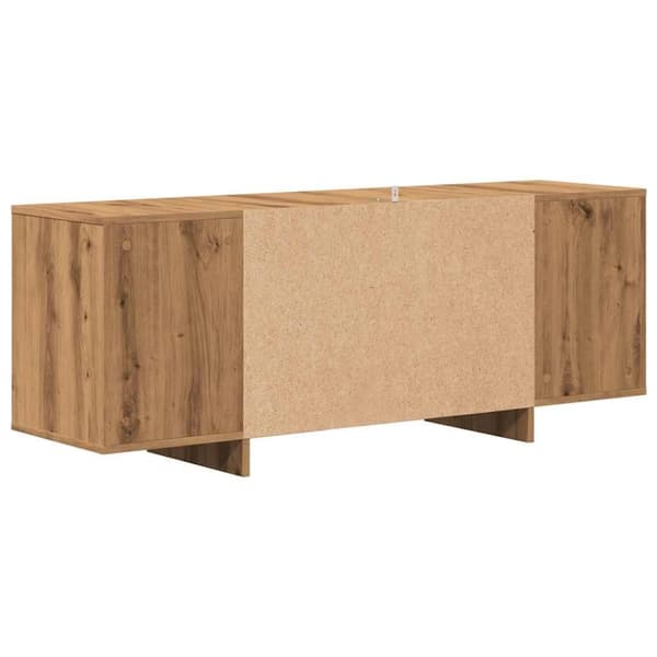 vidaXL TV-benk artisan eik 130x35x50 cm konstruert tre