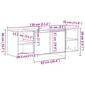 Miniatyrbilde 11 av 11: vidaXL TV-benk artisan eik 130x35x50 cm konstruert tre