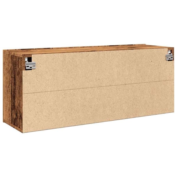vidaXL væghængt tv-bord 100x30x41 cm gammelt træ-look