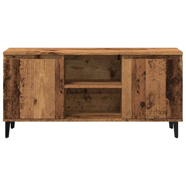 vidaXL TV-benk gammelt tre 102x35x50 cm konstruert tre