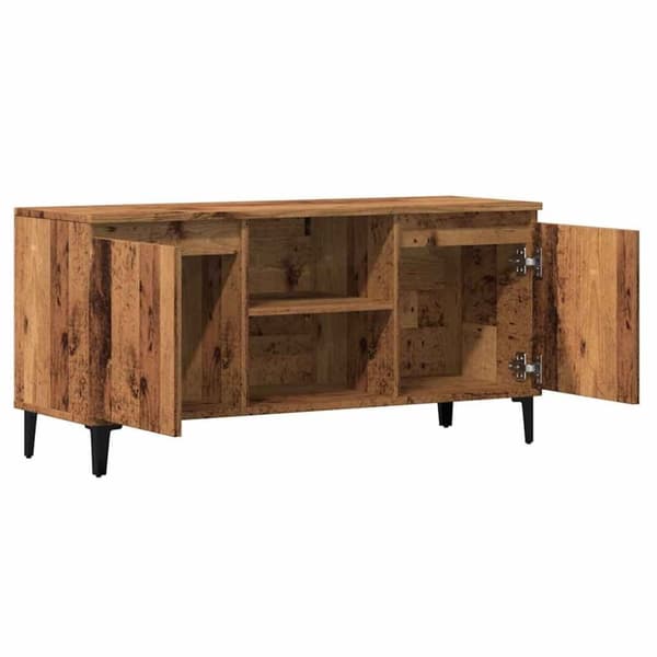vidaXL TV-benk gammelt tre 102x35x50 cm konstruert tre