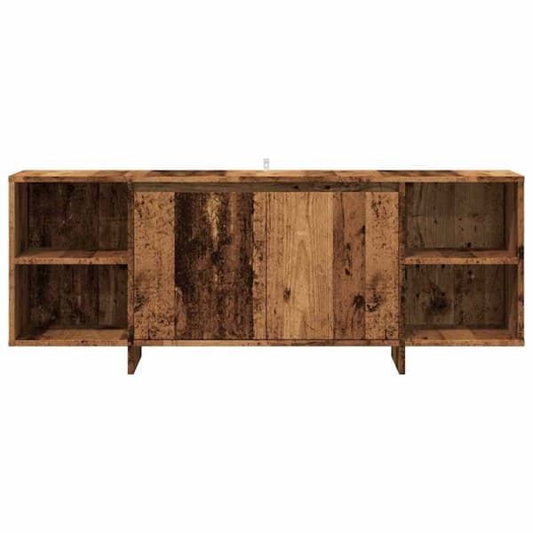 vidaXL Tv-bänk åldrat trä 130x35x50 cm konstruerat trä