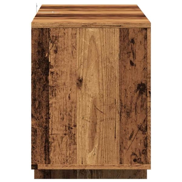 vidaXL Tv-bänk åldrat trä 130x35x50 cm konstruerat trä