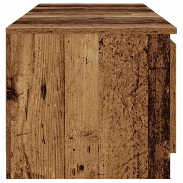 vidaXL TV-bänk med LED-lampor åldrat trä 140x40x35,5cm konstruerat trä