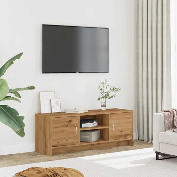 vidaXL tv-bord 102x30x37,5 cm konstrueret træ kunsteg