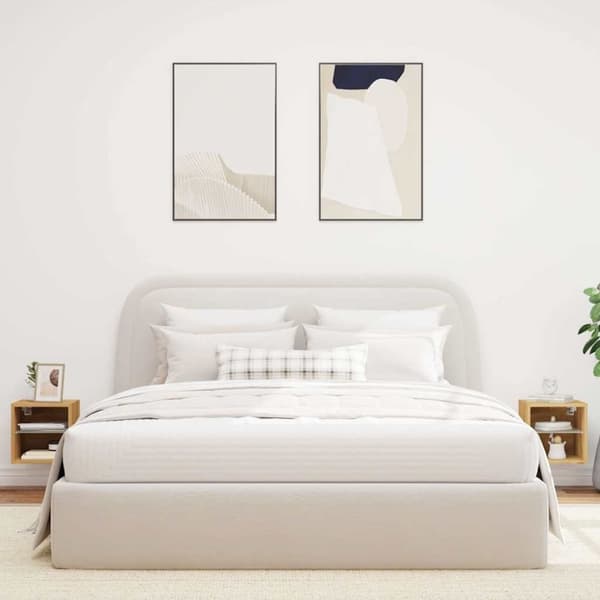 vidaXL Vegghengt TV-benk med LED 2 stk artisan eik 30x28,5x30 cm