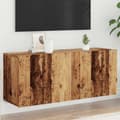 Miniatyrbilde 5 av 11: vidaXL Vegghengt TV-benk gammelt tre 100x30x41 cm