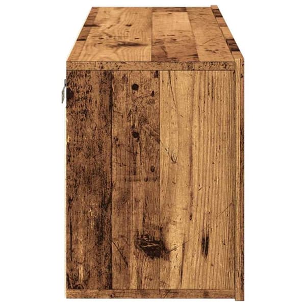 vidaXL Vegghengt TV-benk gammelt tre 100x30x41 cm