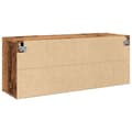 Miniatyrbilde 9 av 11: vidaXL Vegghengt TV-benk gammelt tre 100x30x41 cm