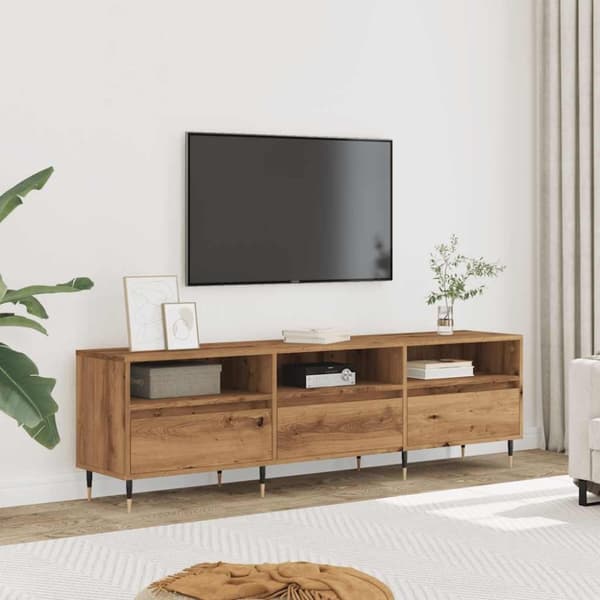 vidaXL TV-taso käsityöläinen tammi 150x30x44,5 cm tekninen puu