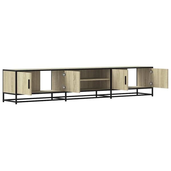 vidaXL TV-benk sonoma eik 210x35x41 cm konstruert tre