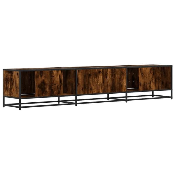 vidaXL TV-benk røkt eik 210x35x41 cm konstruert tre