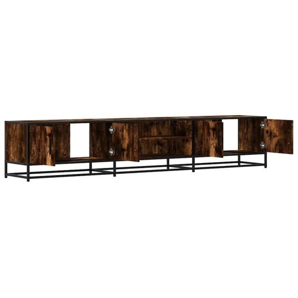 vidaXL TV-benk røkt eik 210x35x41 cm konstruert tre