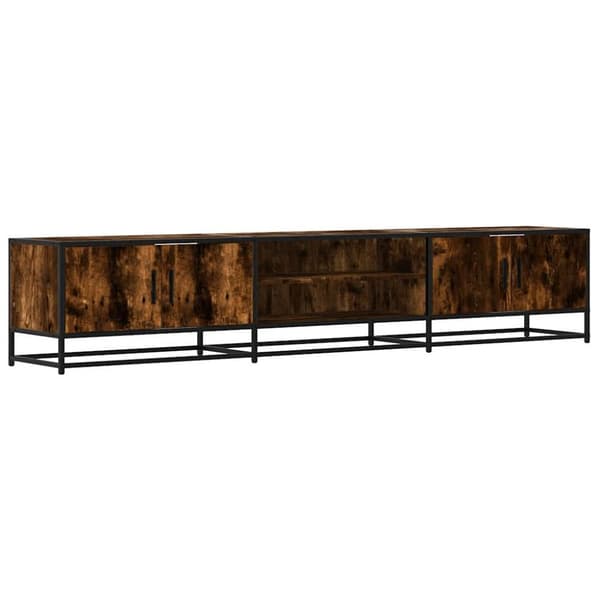 vidaXL TV-benk røkt eik 210x35x41 cm konstruert tre