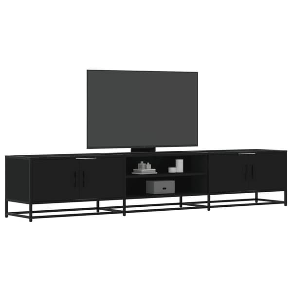 vidaXL TV-taso musta 210x35x41 cm tekninen puu