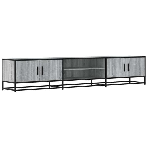 vidaXL Tv-bänk grå sonoma 210x35x41 cm konstruerat trä