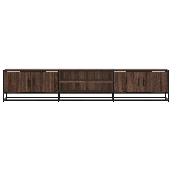 vidaXL TV-benk brun eik 210x35x41 cm konstruert tre