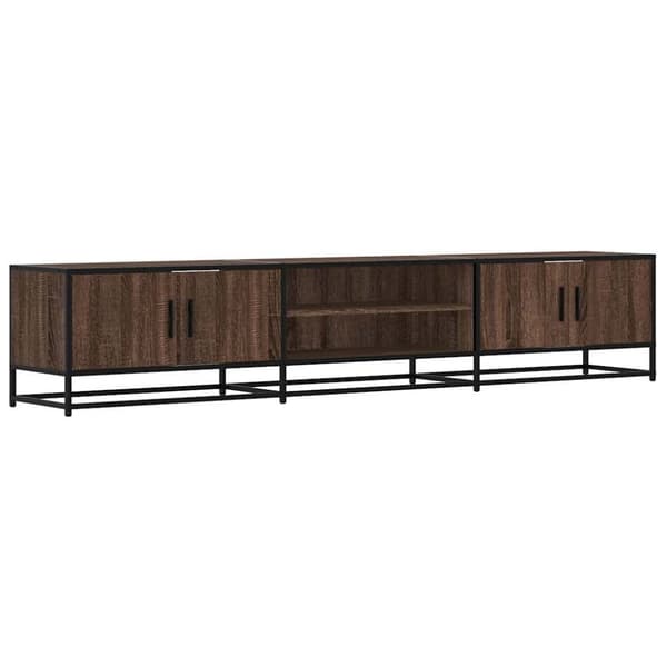 vidaXL TV-benk brun eik 210x35x41 cm konstruert tre