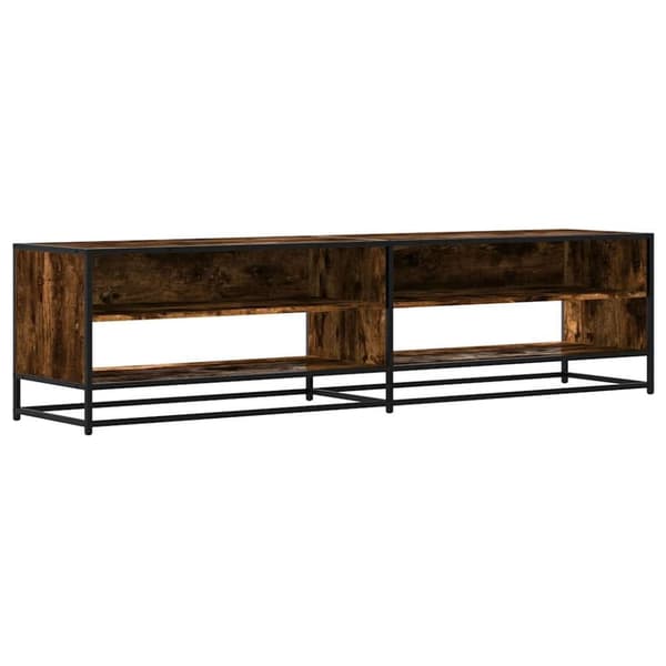 vidaXL Tv-bänk rökfärgad ek 180,5x40x46 cm konstruerat trä
