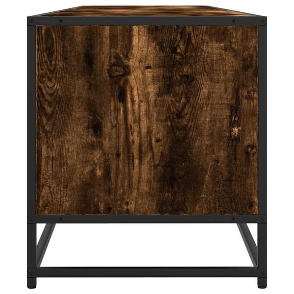 vidaXL Tv-bänk rökfärgad ek 180,5x40x46 cm konstruerat trä