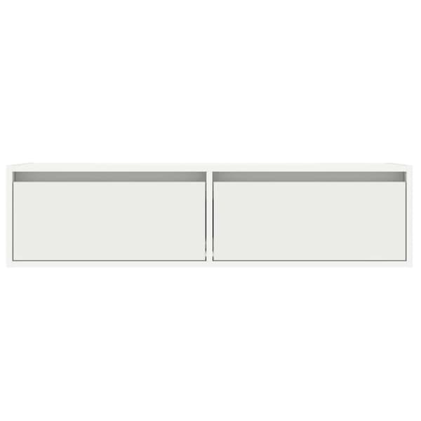 vidaXL Tv-bänk med LED-belysning vit 100X35,5x25 cm