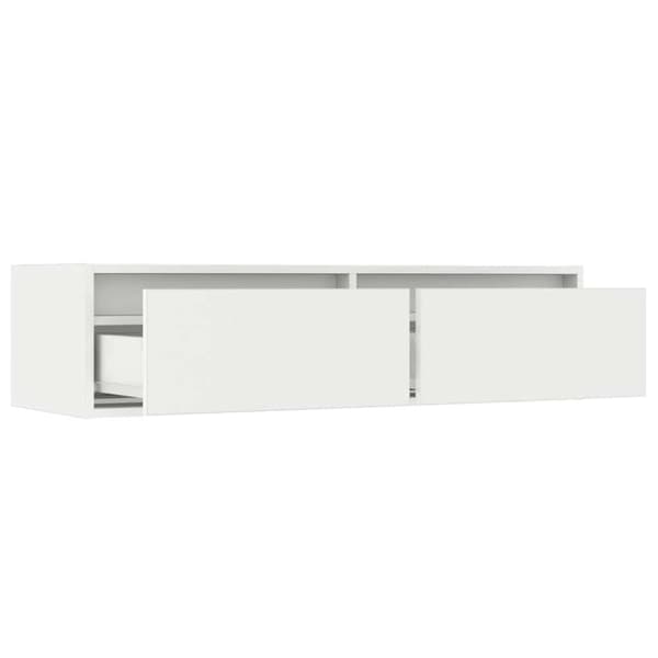 vidaXL Tv-bänk med LED-belysning vit 100X35,5x25 cm