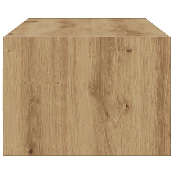 vidaXL Tv-bänk med LED-belysning artisan ek 100X35,5x25 cm